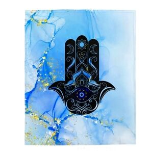 Hamsa velveteen plush blanket